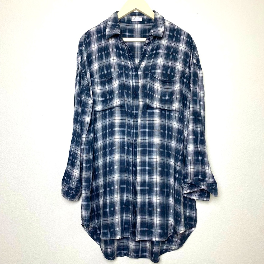 Gentle Fawn Plaid Shirt Dress